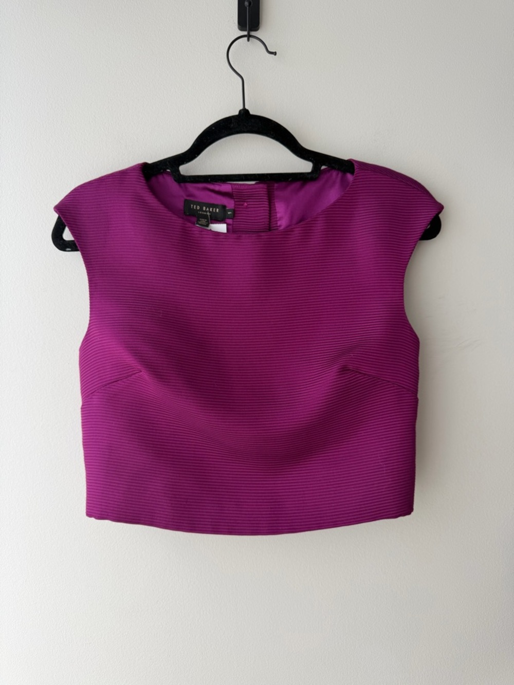 Ted Baker Klowi Mulberry Structured Crop Top